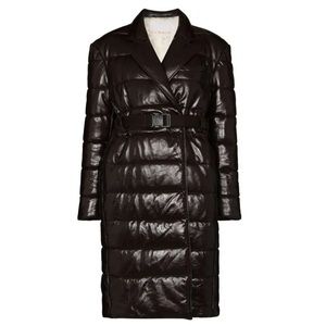 Remain Gia Leather Puffer Coat Sz 34